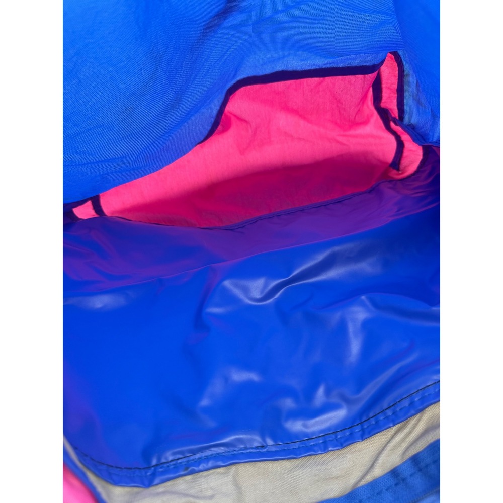 Vintage Gitano Lightweights Tote Bag Blue Pink Colorblock Retro 80s 90s Nylon - Picture 4 of 8